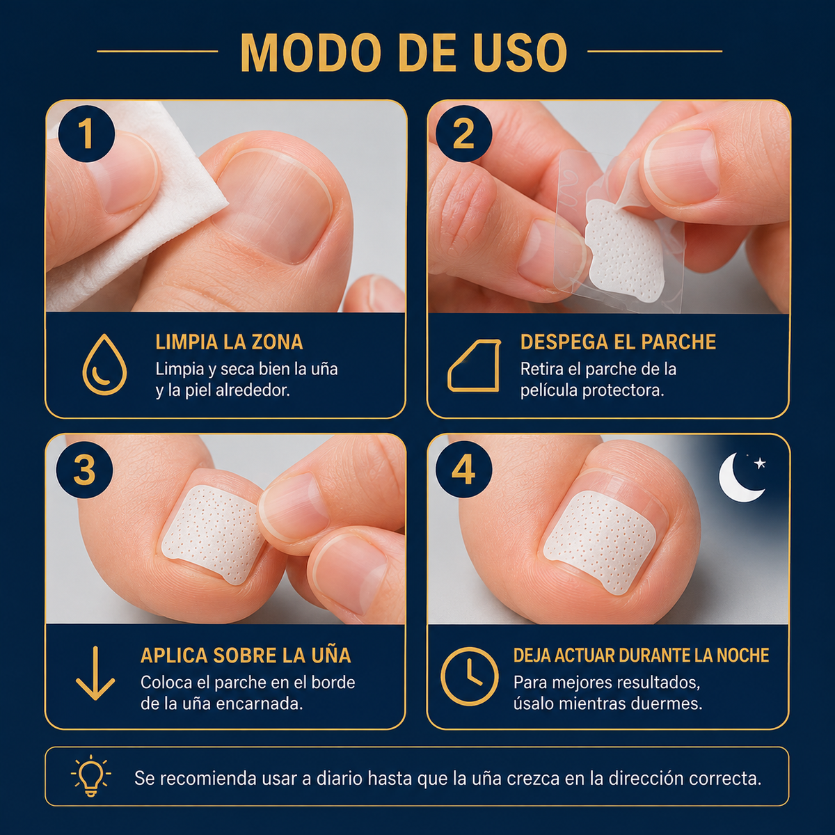 Parches Correctores para Uñas Encarnadas x100
