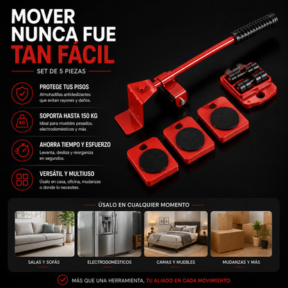 Set de Ruedas Movedoras de Muebles x4