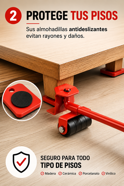Set de Ruedas Movedoras de Muebles x4