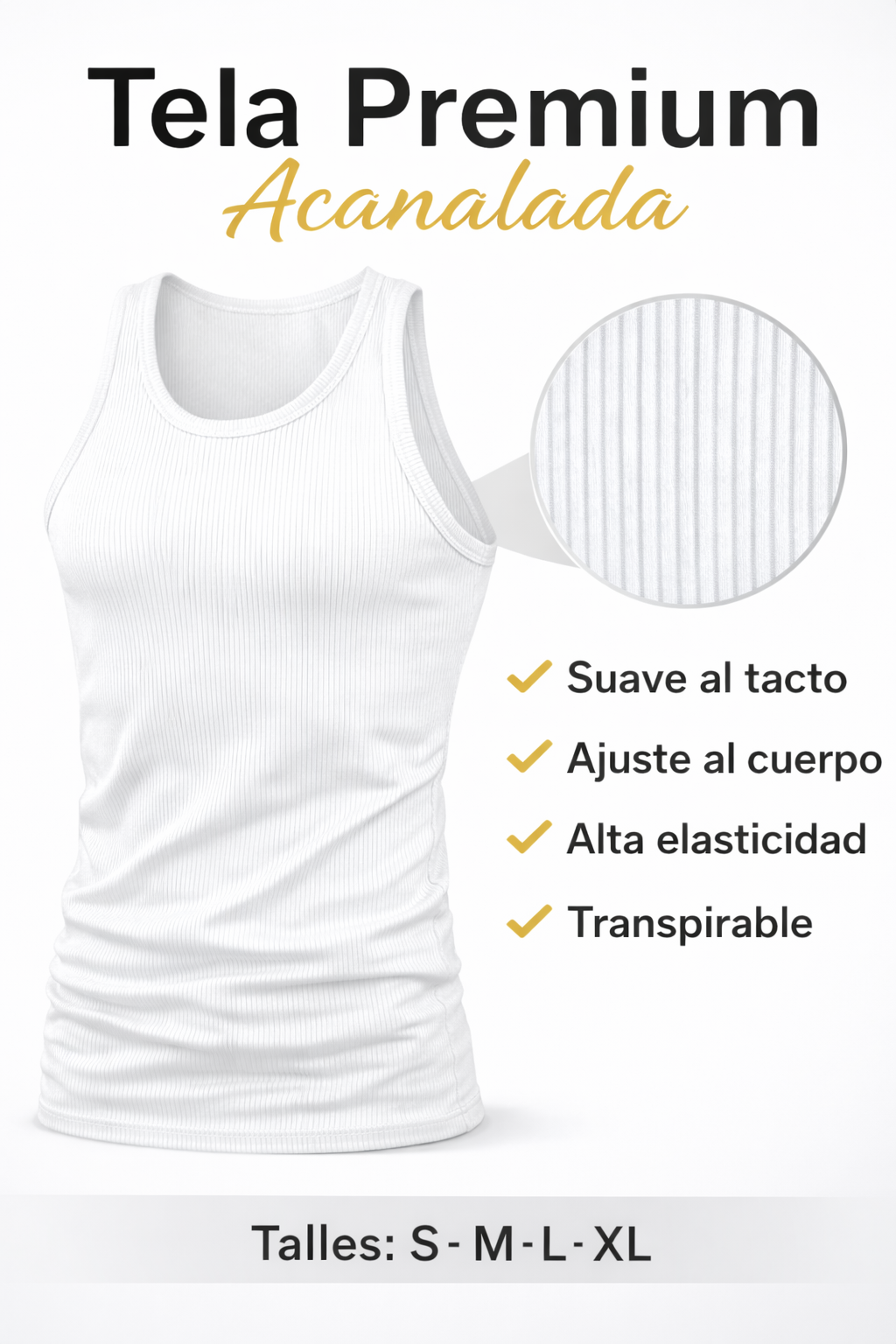 Musculosa PRC 100% Algodon