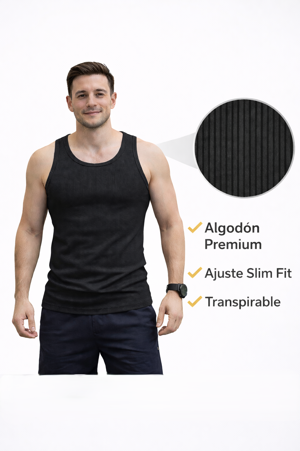 Musculosa PRC 100% Algodon